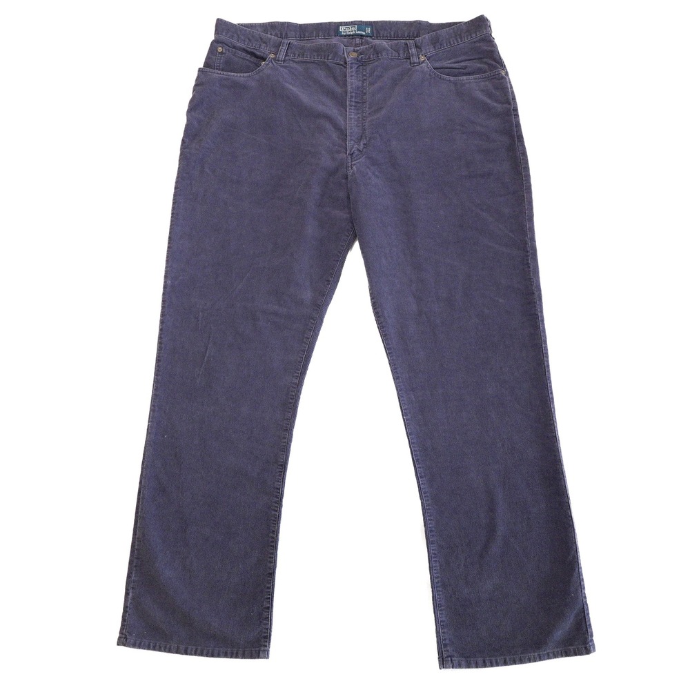 POLO RALPH‎ LAUREN Men's Size 42x32 Dark Purple Corduroy Straight Leg Pants